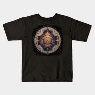 Art Deco style flying saucer design Kids T-Shirt